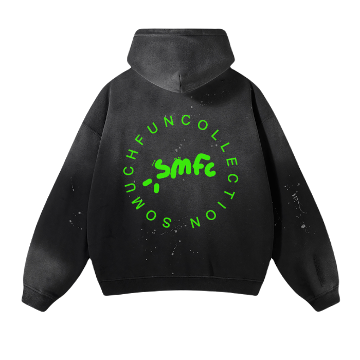 SMFC- premium red side box logo hoodie